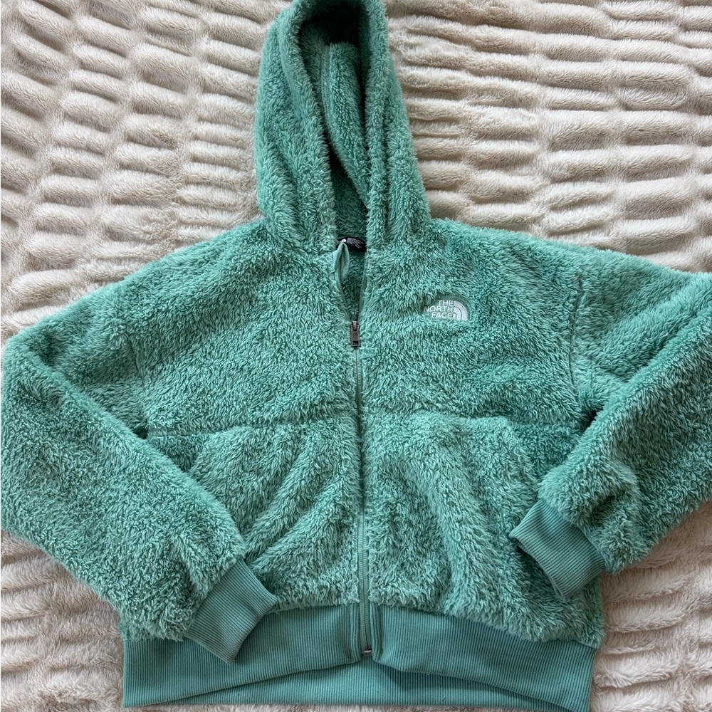 The North Face Kids' Teal Fuzzy Hooded Jacket
